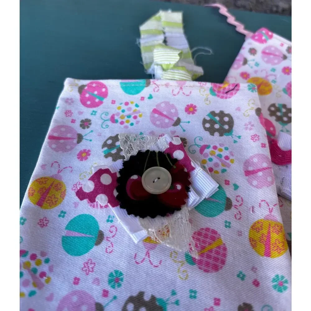 Handmade Lady Bug Gift Bag Set: Gift Wrapping Supplies